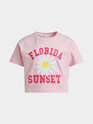 Jet Older Girls Pink Florida T-Shirt