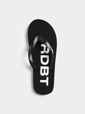 Redbat Athletics Junior Black/White Flip Flop