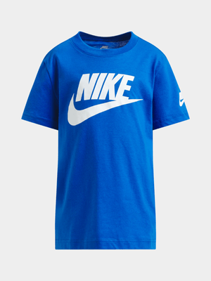 Nike Unisex Kids Futura Evergreen Blue T-Shirt