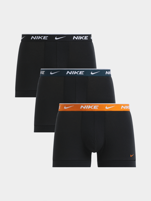 Nike Men's 3 Pack Dri-Fit Everyday Black/Navy Trunks