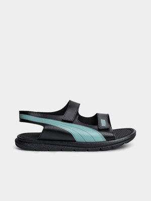 Kids Puma Crony 2.0 Black/Blue Sandal