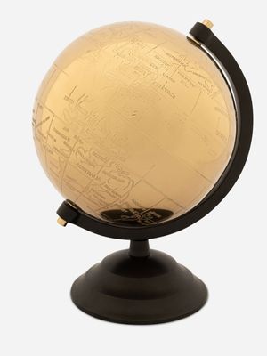 Gold Etched World Globe 26cm