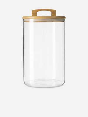 Simply Stored Container With Acacia Lid 3.5l