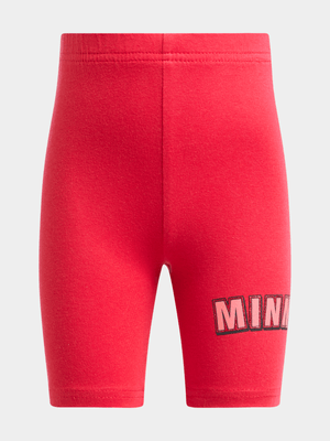 Jet Younger Girls Red Minnie Mouse Cycle Shorts