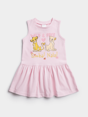 Jet Toddler Girls Pink Simba & Nala Dress