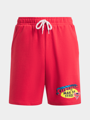 Jet Older Boys Red Superman Shorts