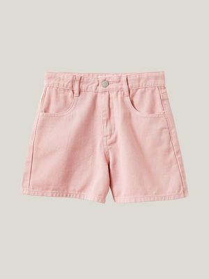 Cotton On Kids GIRL Pink Winter Denim Shorts