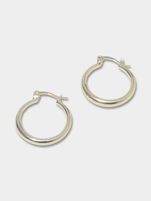 Women's Cotton On Silver Mid Hoop Earring