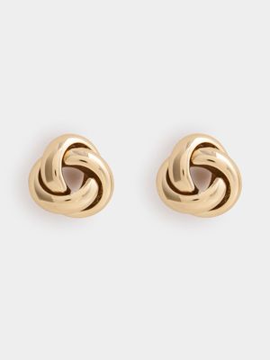 Twisted Bun Stud Earrings