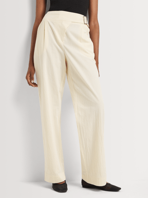 Cotton Wrap Tapered Leg Pants