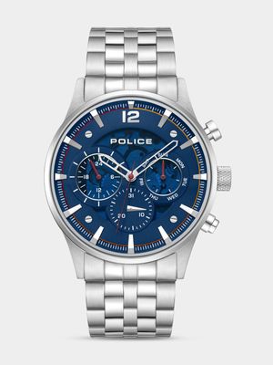 Police Driver II Stainless Steel Blue Dial Bracelet Watch