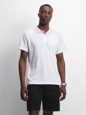 Men's White Textured Golfer