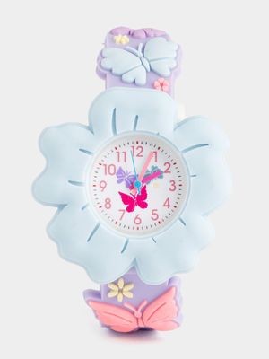 Girl's Purple Flower Watch