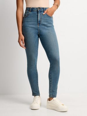 Women's Mid Wash Curve Skinny Jeans