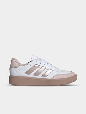 Junior adidas Courtblock J White/Gold Sneaker