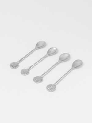 AH Silver Shell Teaspoon Set of 4