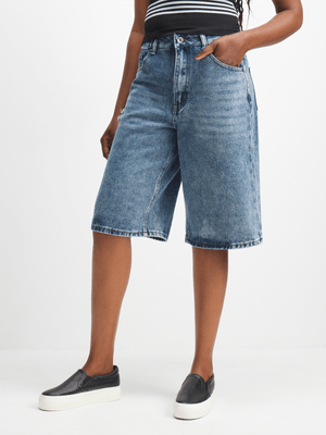 Jet Women's Mid Blue Jorts