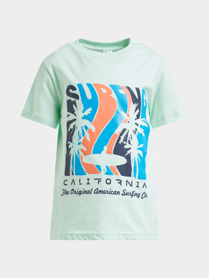 Jet Younger Boys Mint Graphic T-Shirt