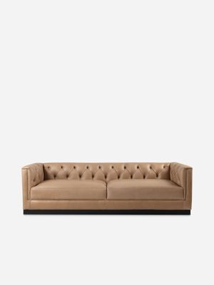 Kent Sofa 4 Seater Leather Codiac Mushroom