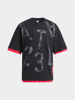 Jet Younger Boys Black/Red T-Shirt