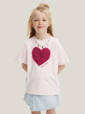 Cotton On Kids GIRL Pink Livvy Lux Short Sleeve T-shirt