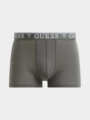 Men's Guess Grey Barney Cash Counte Boxer Trunks