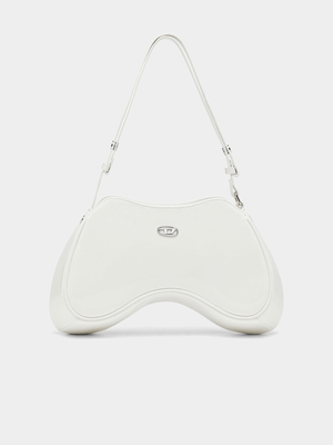 Women's Diesel White Play Shoulder Crossbody Bag