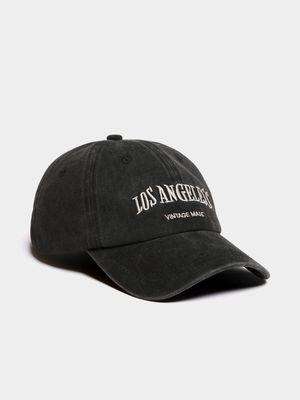 Men's Black LA Peak Cap