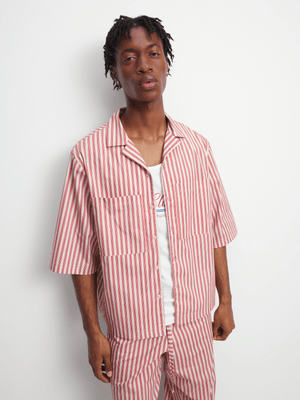 Men's Red Stripe Co-Ord Shirt