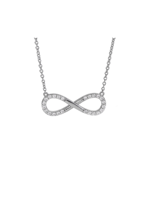 Sterling Silver & Cubic Zirconia Infinity Necklace