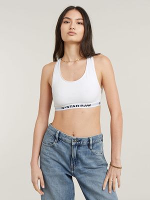 G-Star Women's White Bralette Top