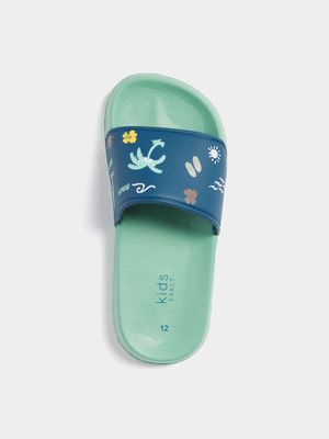 Older Boy's Green & Blue Slides