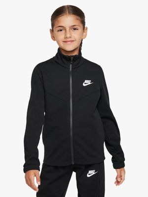 Boys Nike Sportswear Black Full Zip Tricot Tracksuit