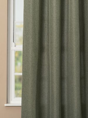 Curtain Eyelet Lined Melange Olive 265x223cm