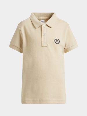 Jet Younger Boys Stone Golf Shirt