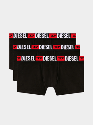 Men's Diesel Black Umbx-Damien Threepack Boxer Shorts