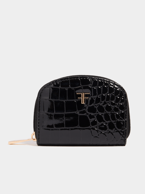 Croc Texture Rounded Mini Purse