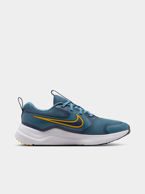 Junior Grade-School Nike Cosmic Blue/Gold Running Shoes