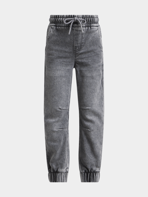 Jet Younger Boys Grey Cuffed Jeans