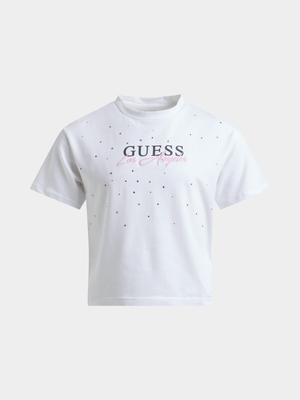 Junior Girl Guess White T-Shirt