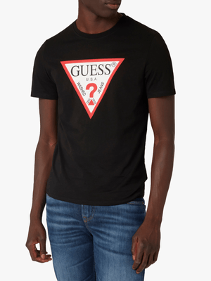 Men's Guess Black Original Logo T-Shirt