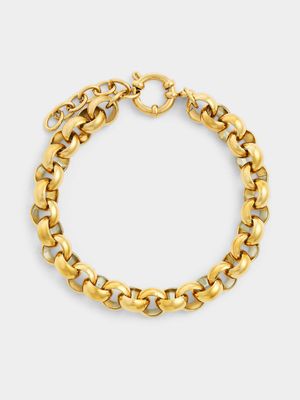 Tempo Jewellery Gold Plated Stainless Steel Signoretti Rolo Bracelet