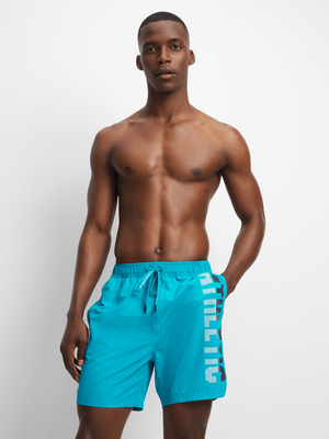 Mens TS Graphic Teal Volley Shorts