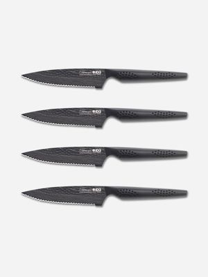 Cuisine::pro iD3 Black Samurai Steak Knife Set 4Pc