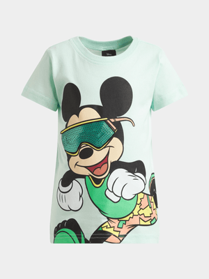 Jet Younger Boys Mint Mickey Mouse T-Shirt