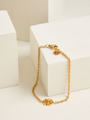 Women's Iconography Gold Plated Dainty Bracelet