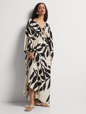 Kaftan Balloon Sleeve Maxi Dress