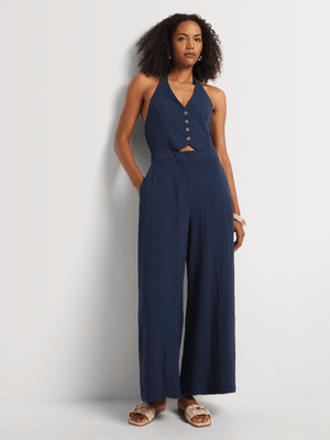 Halterneck Waistcoat Jumpsuit