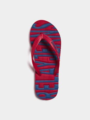 Men's Relay Jeans Core Sport  Red/Navy Flip Flops