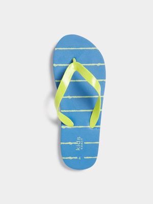 Older Boy's Yellow & Blue Flip Flops